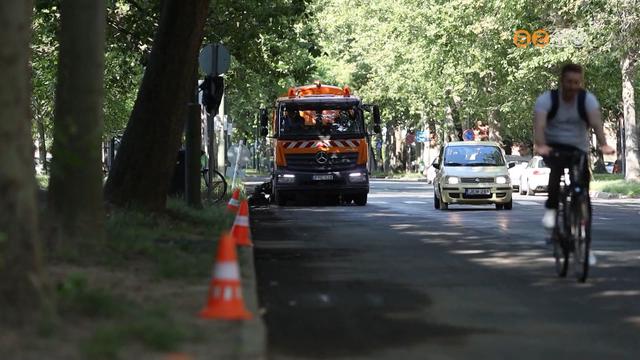 Kitakartotta a SZOVA a Vci Mihly utca Paragvri utca fel es szakaszt